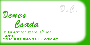 denes csada business card